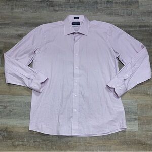 Peter Millar Flex Finish Pink Check Gingham Plaid Button Up Shirt Large